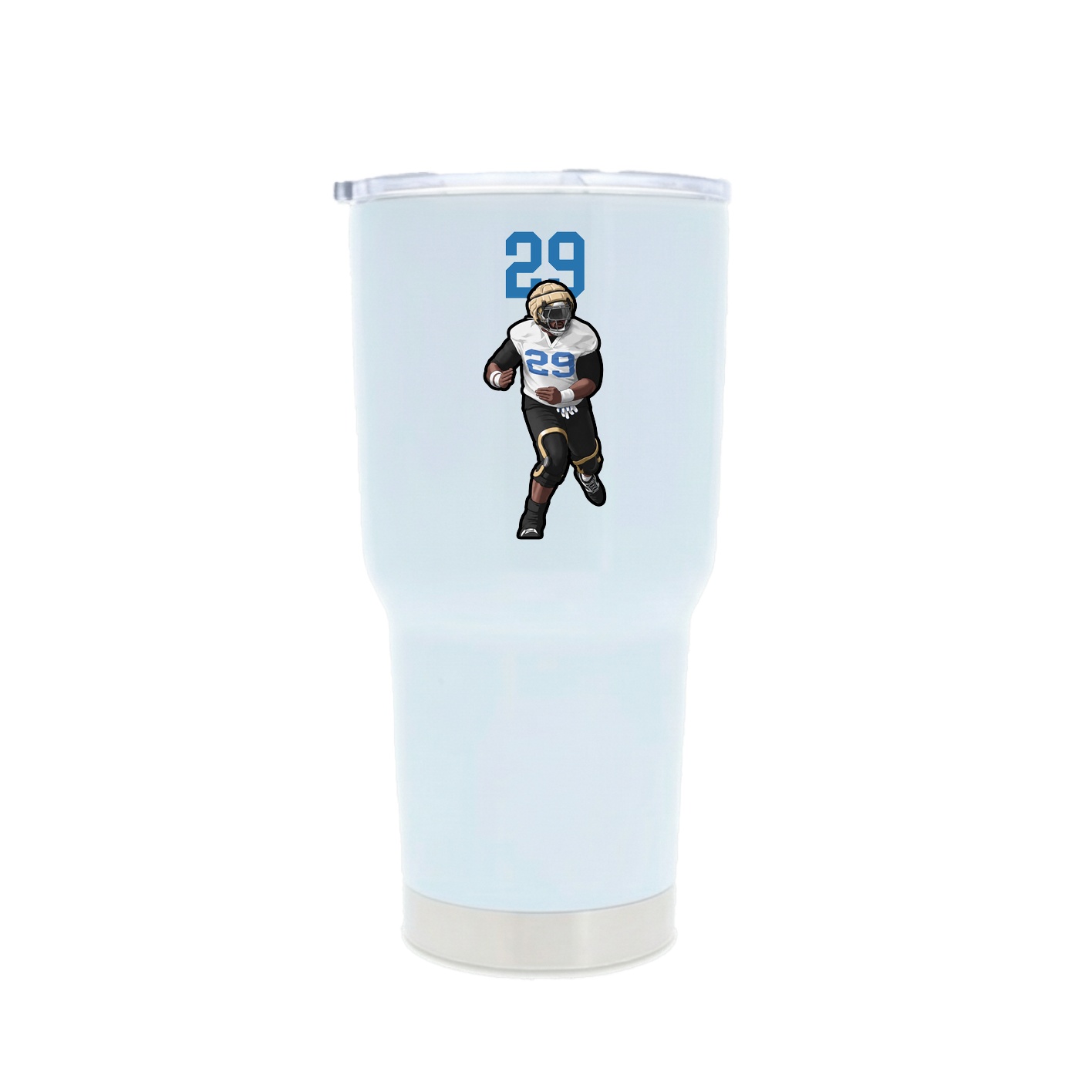 30oz Stainless Steel Tumbler — Number Top in White