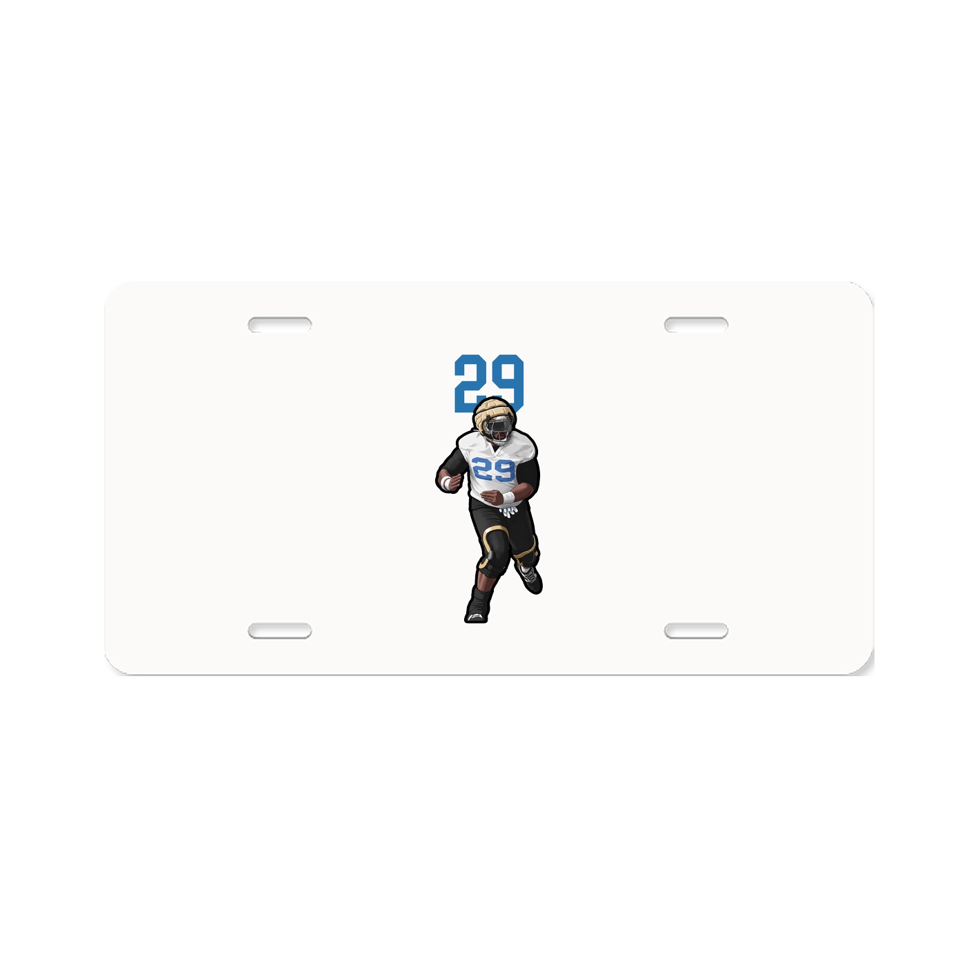 License Plate — Number Top in Classic