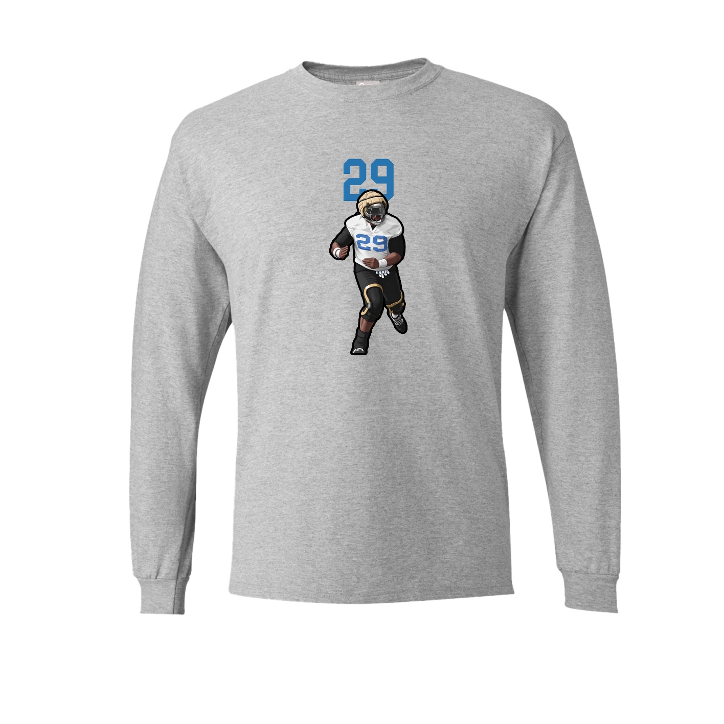 Long Sleeve Tee — Number Top in Grey