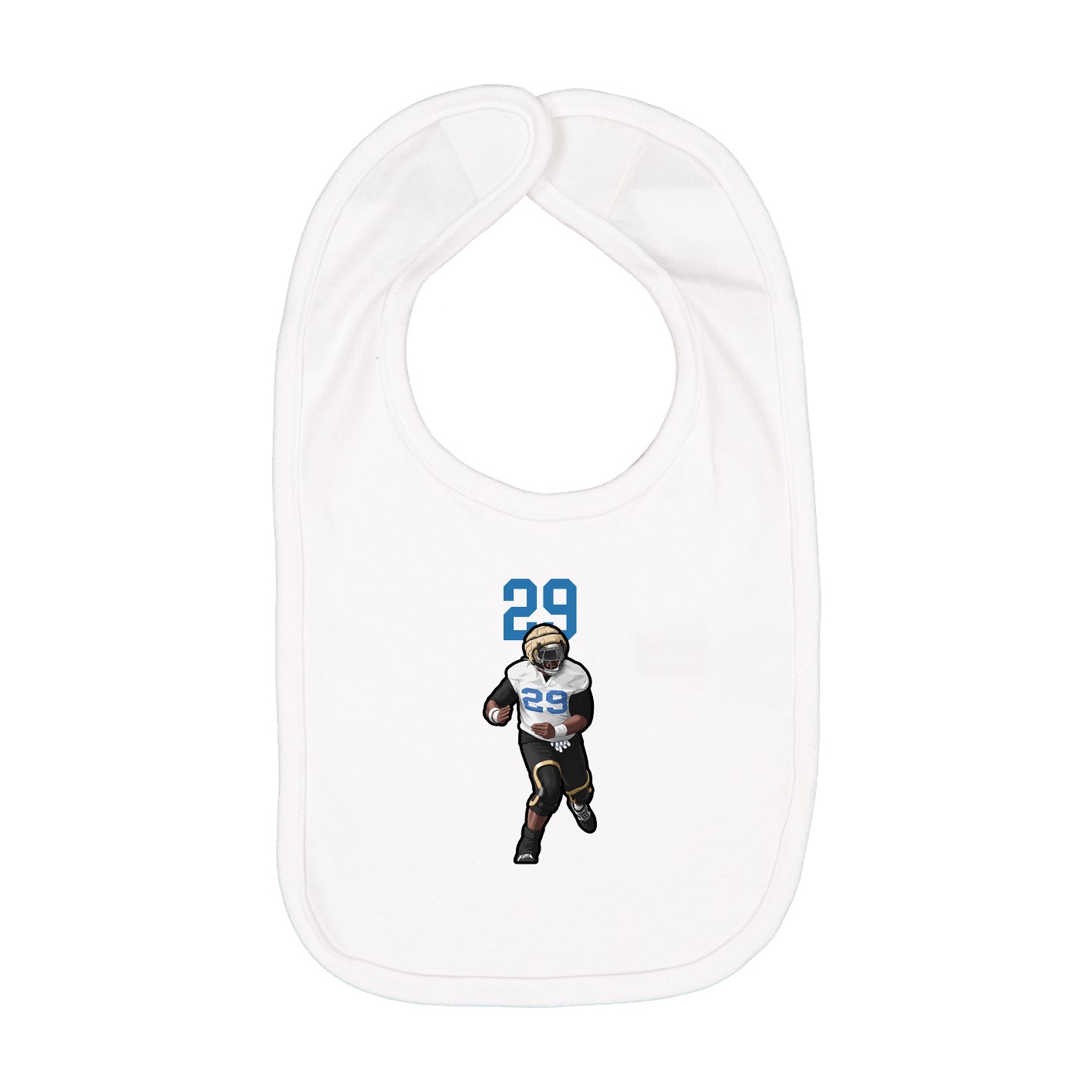Infant Bib — Number Top in White