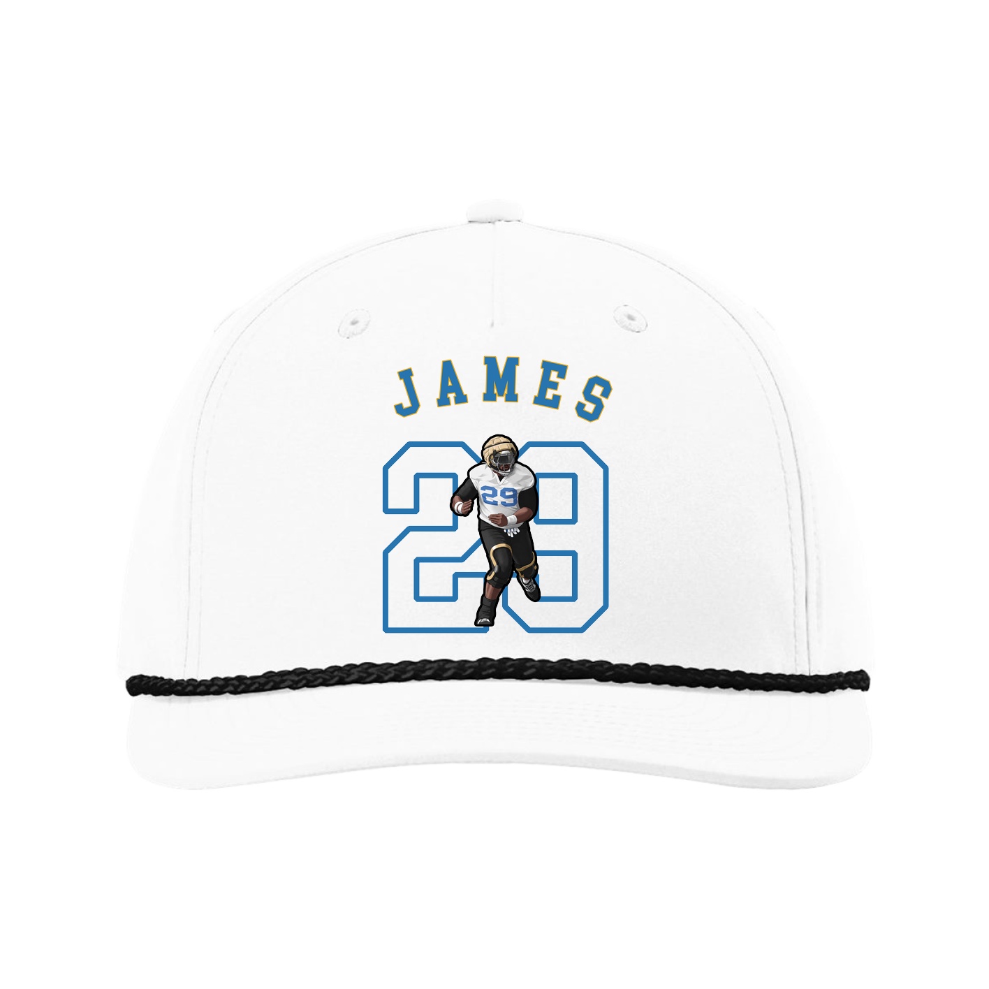 Five-Panel Classic Rope Cap — Shirsey Arch in White