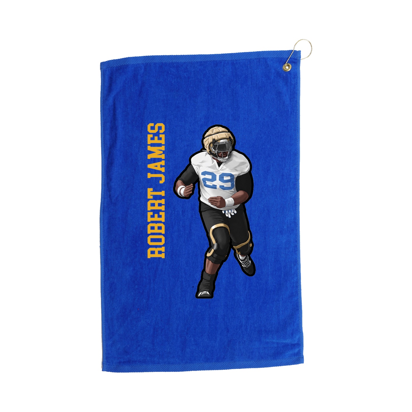 Golf Towel — Name Vertical in Royal