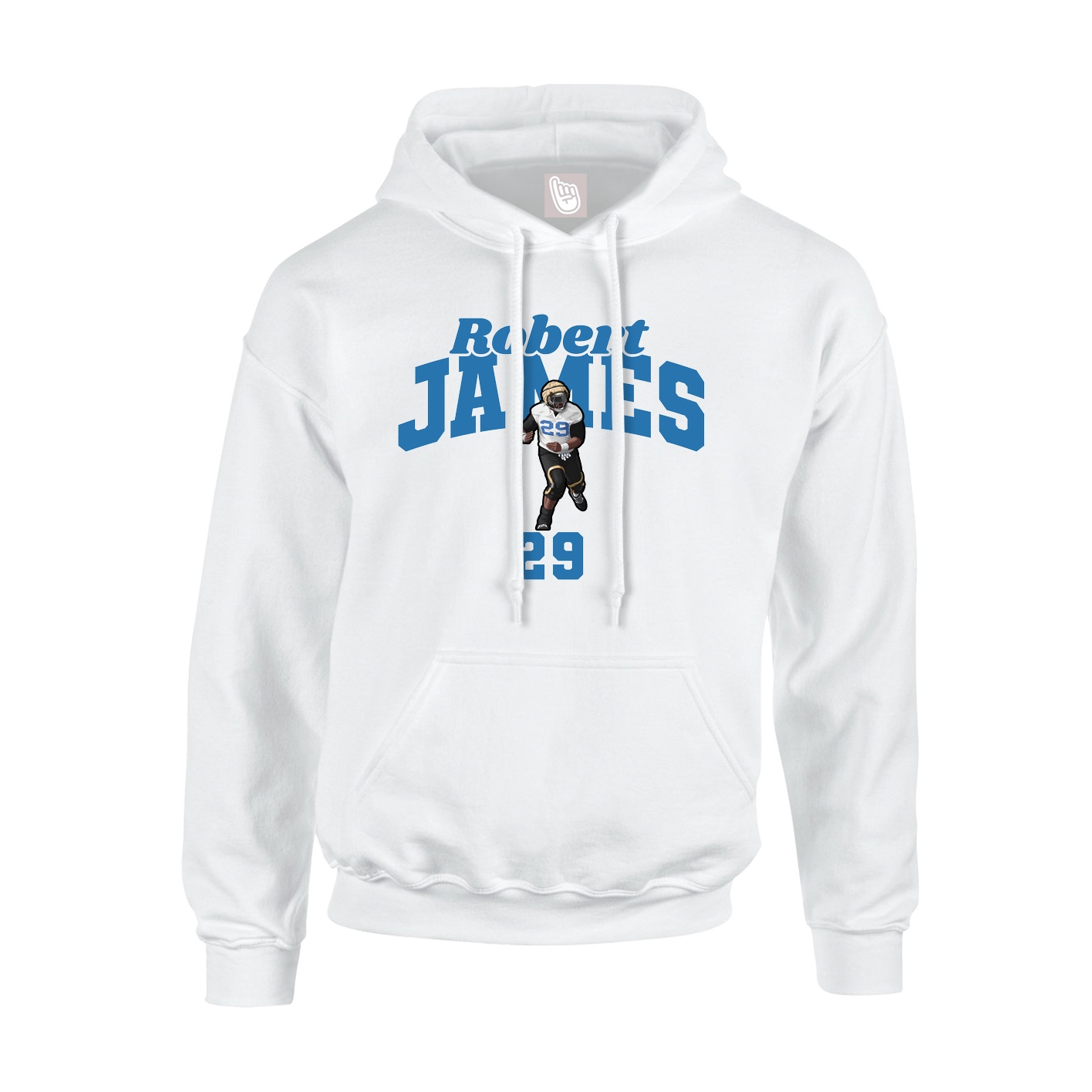 Youth Hoodie — Signature Arch in White
