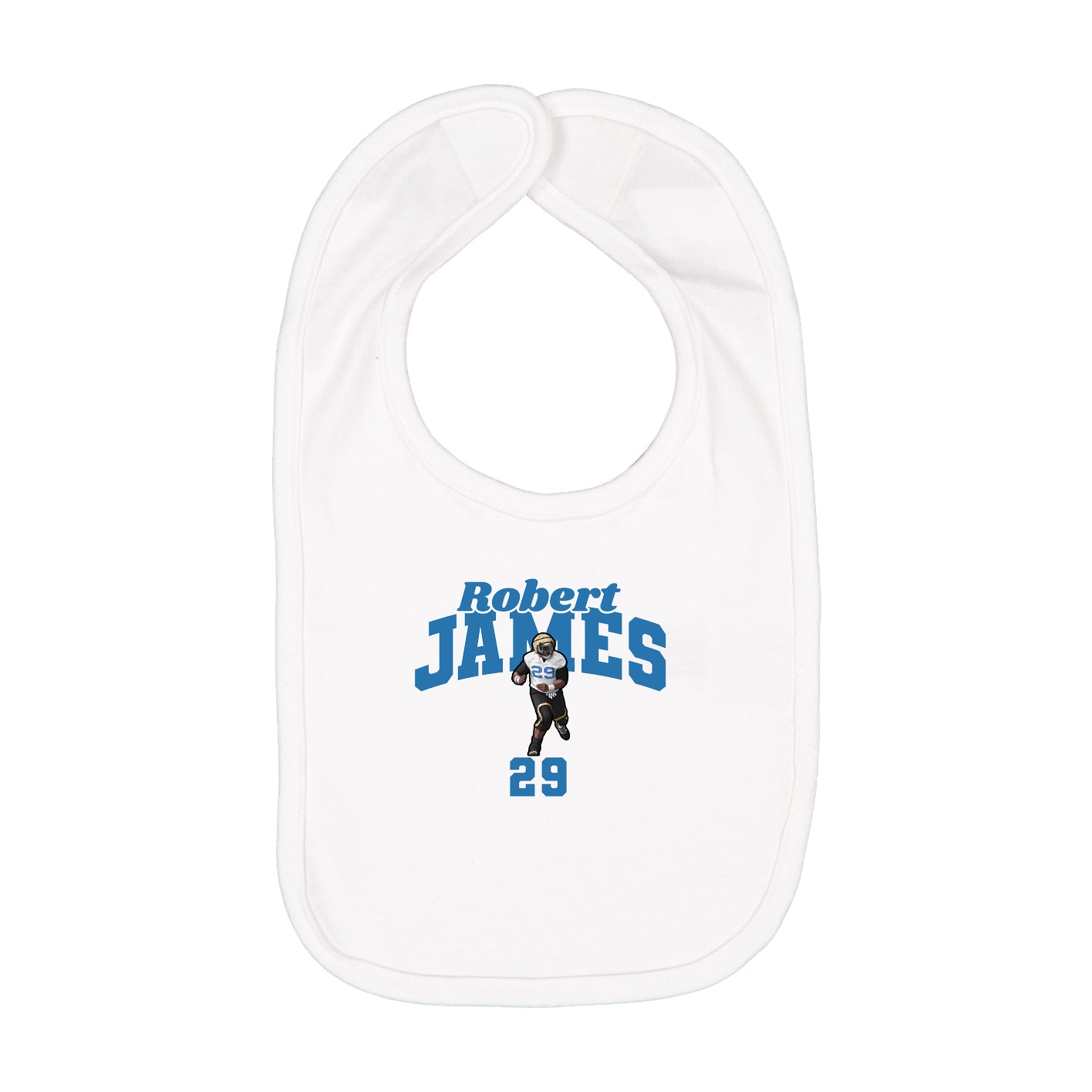 Infant Bib — Signature Arch in White