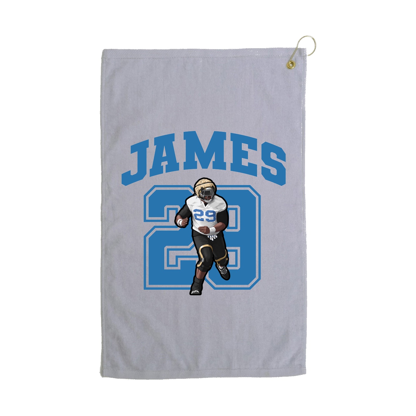Golf Towel — Number in Grey