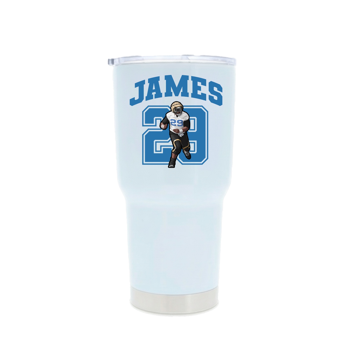 30oz Stainless Steel Tumbler — Number in White