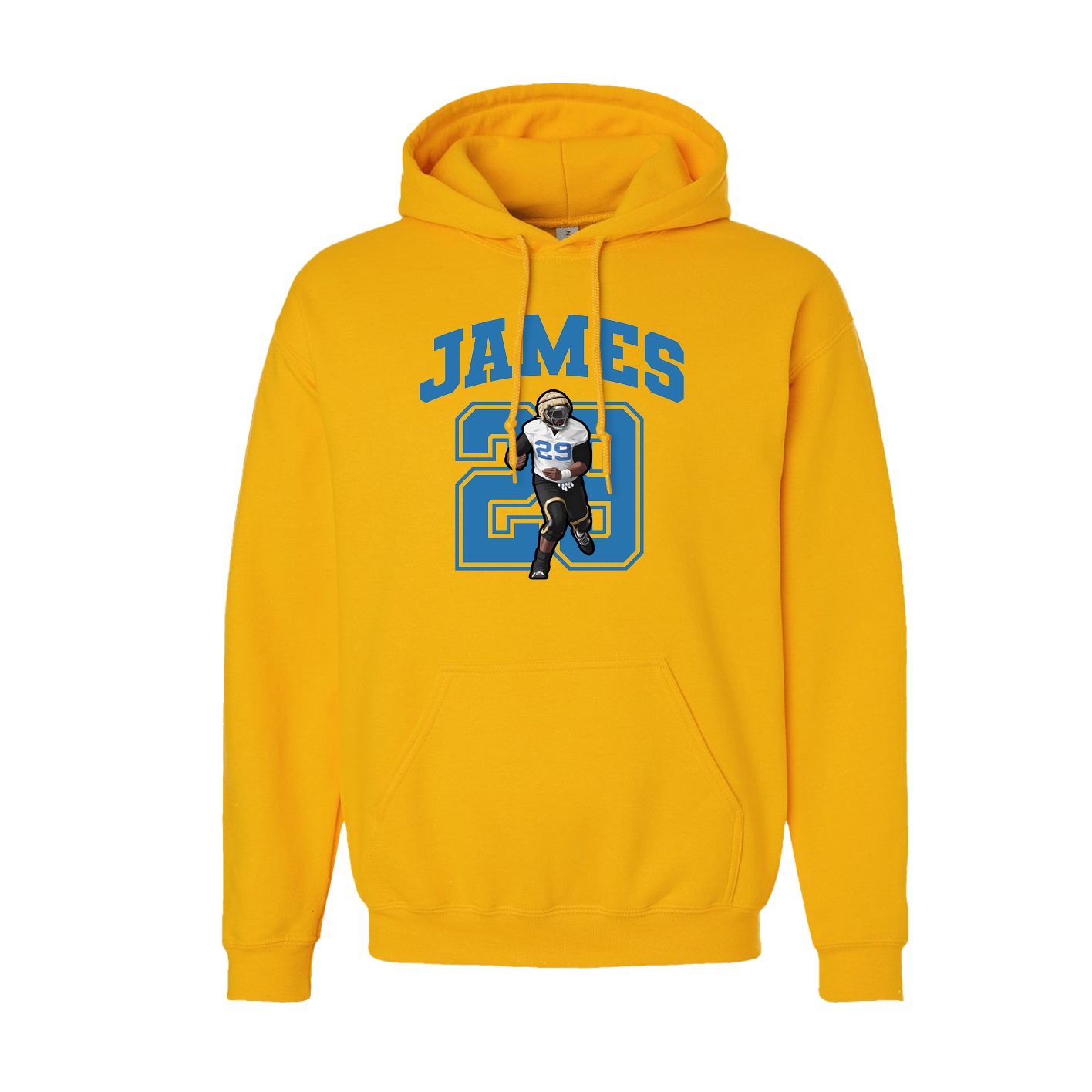 Youth Hoodie — Number in Gold
