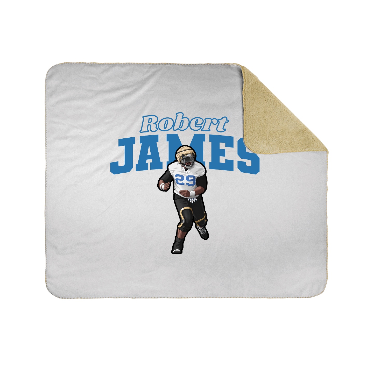 Throw Blanket — Name Arch in White