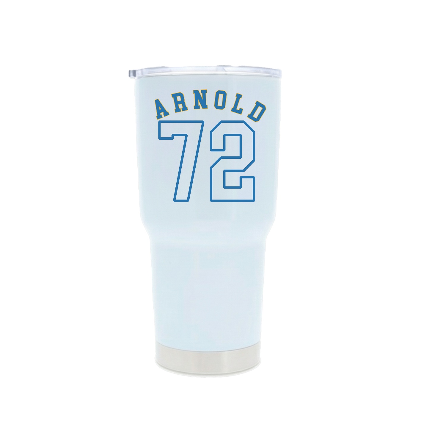 30oz Stainless Steel Tumbler — Shirsey Arch in White