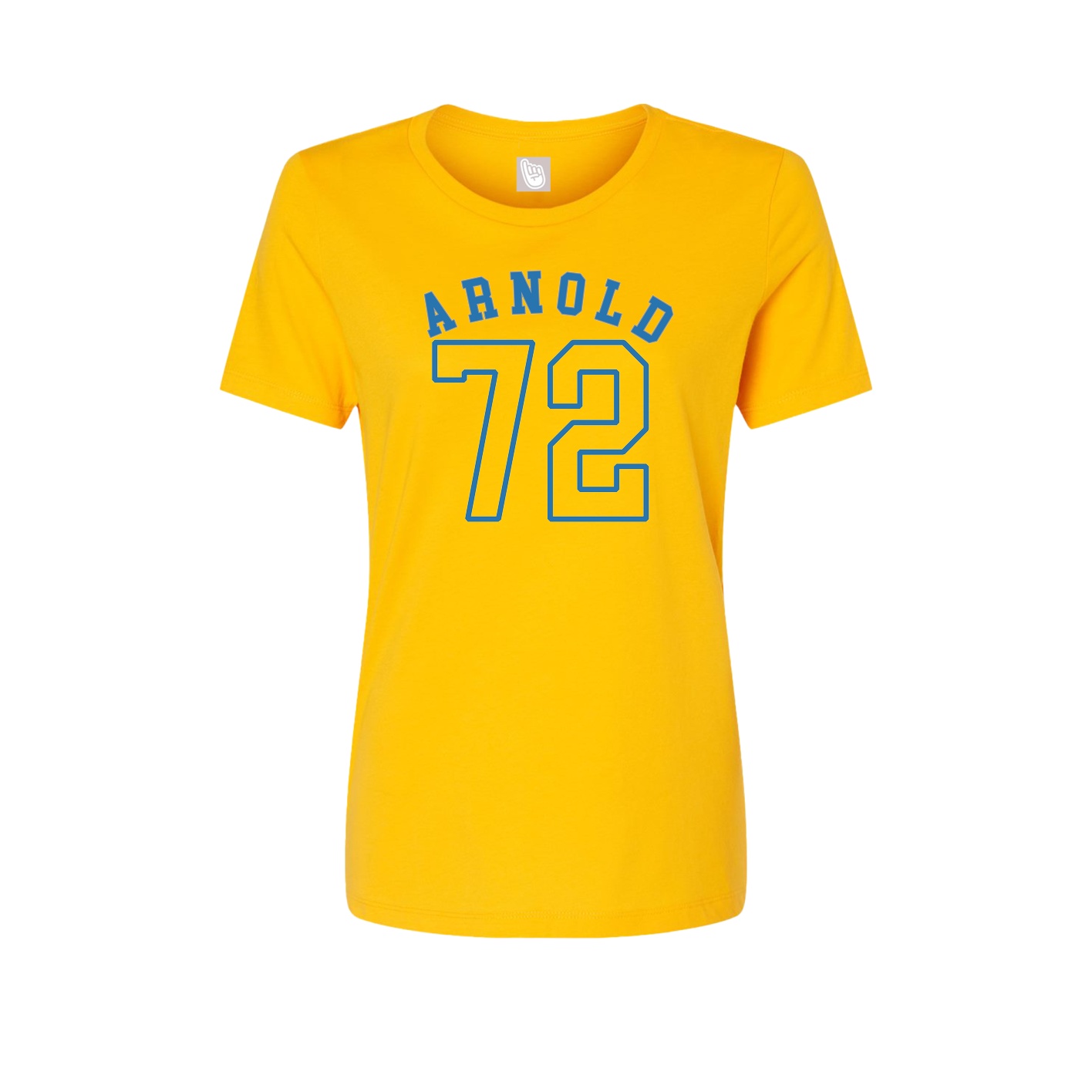 Fitted Women's Tee — Shirsey Arch in Gold