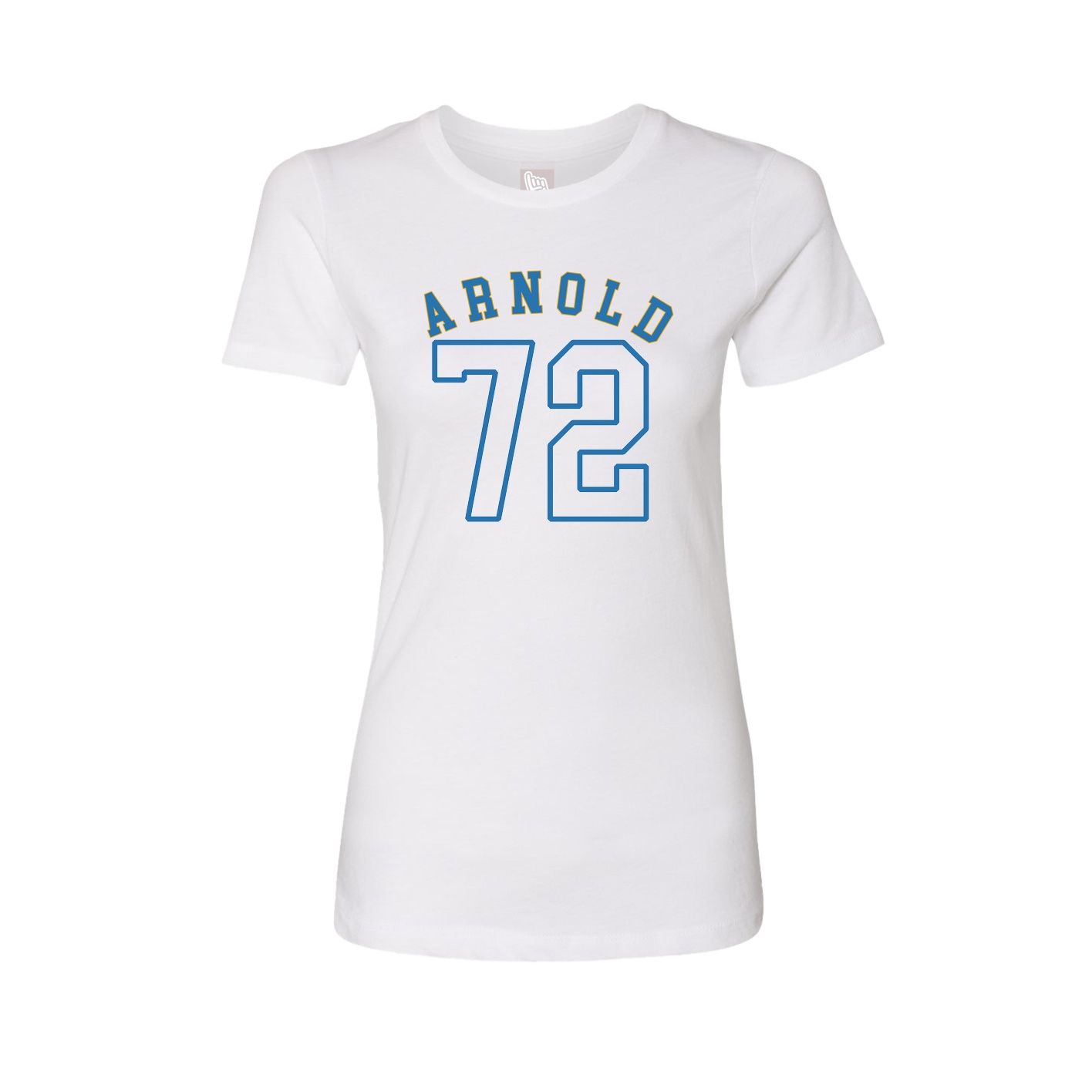 Fitted Women's Tee — Shirsey Arch in White
