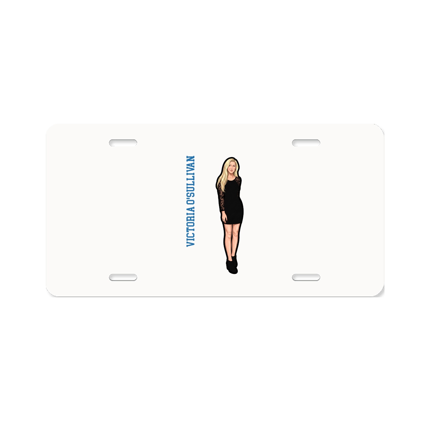 License Plate — Name Vertical in Classic