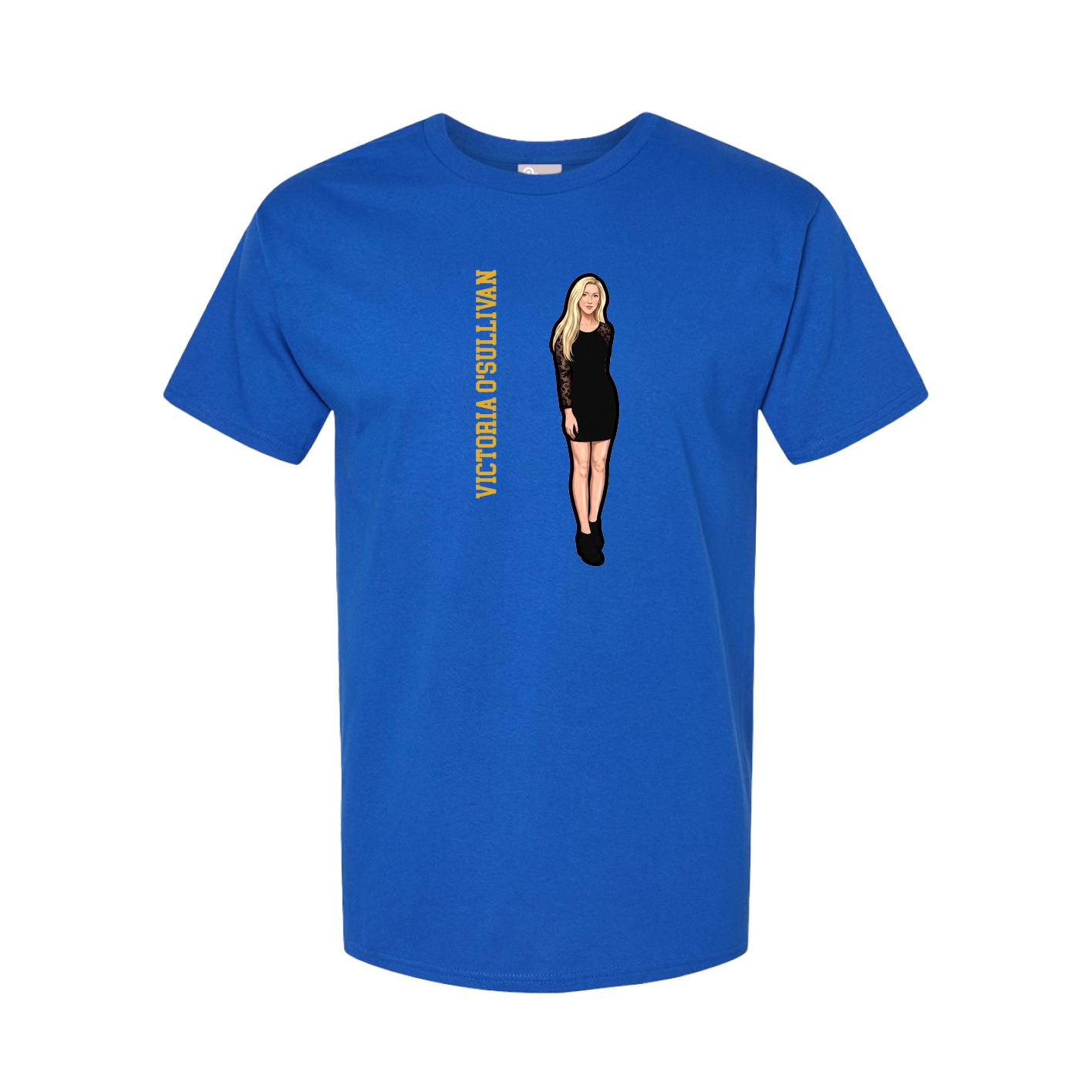 Youth Tee — Name Vertical in Royal