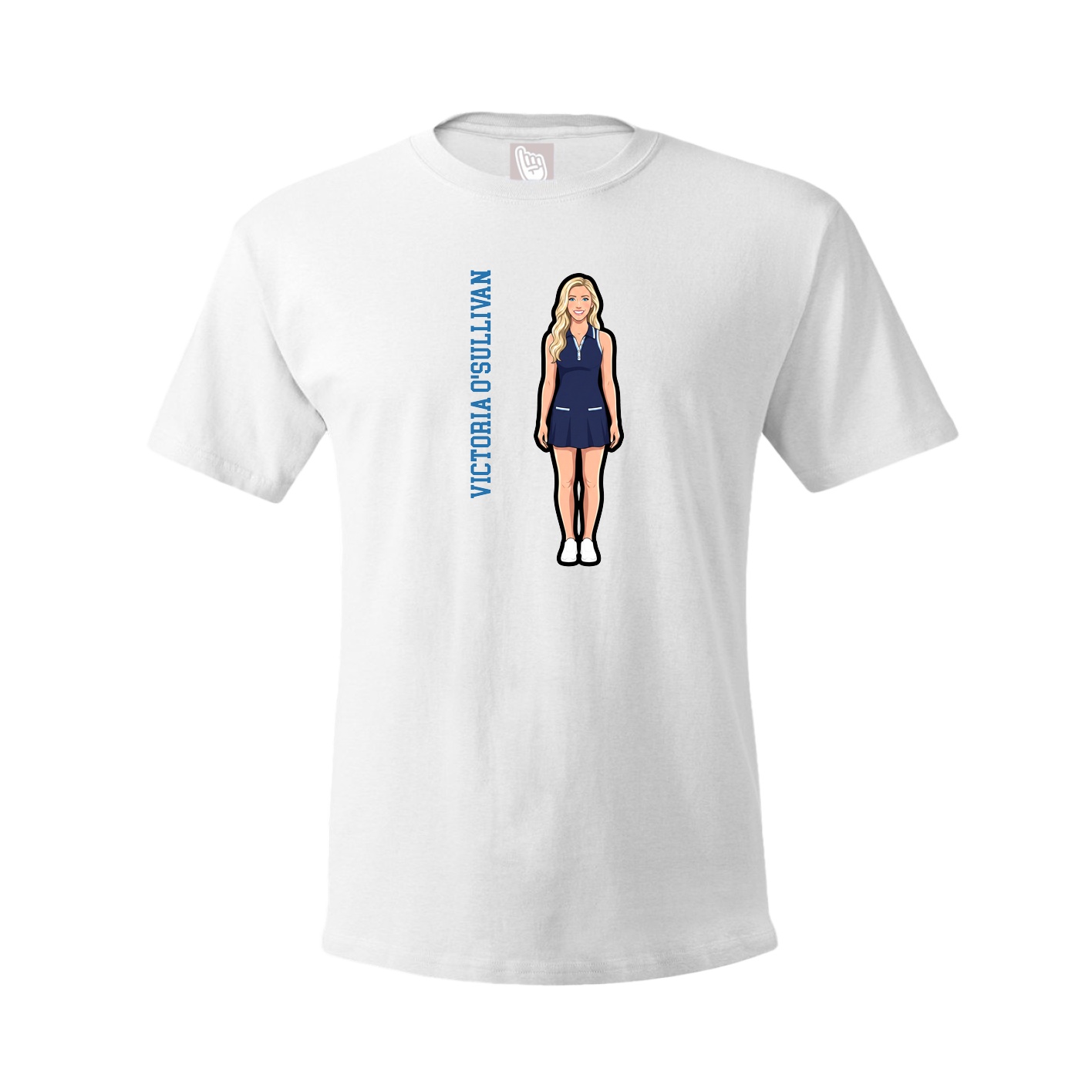 Youth Tee — Name Vertical in White