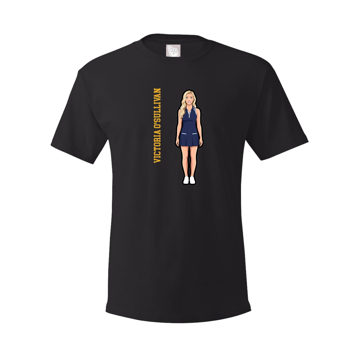 Youth Tee — Name Vertical in Black