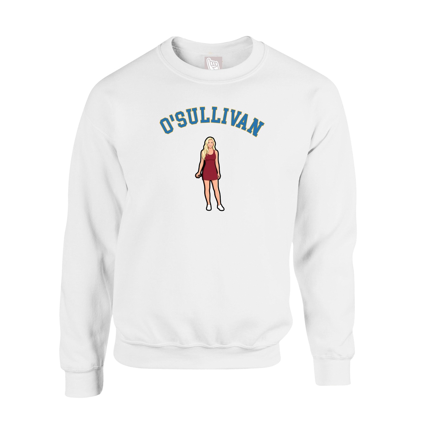 Fleece Crew — Shirsey Arch in White
