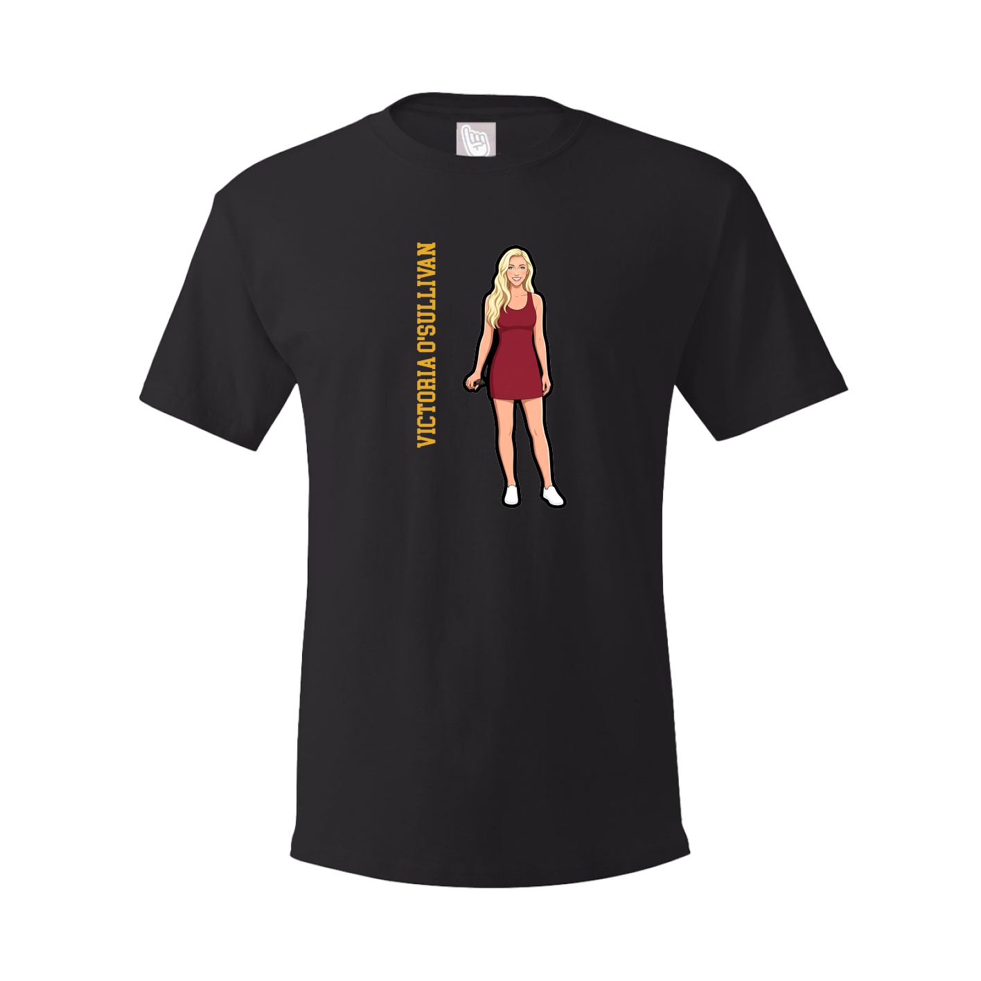 Youth Tee — Name Vertical in Black