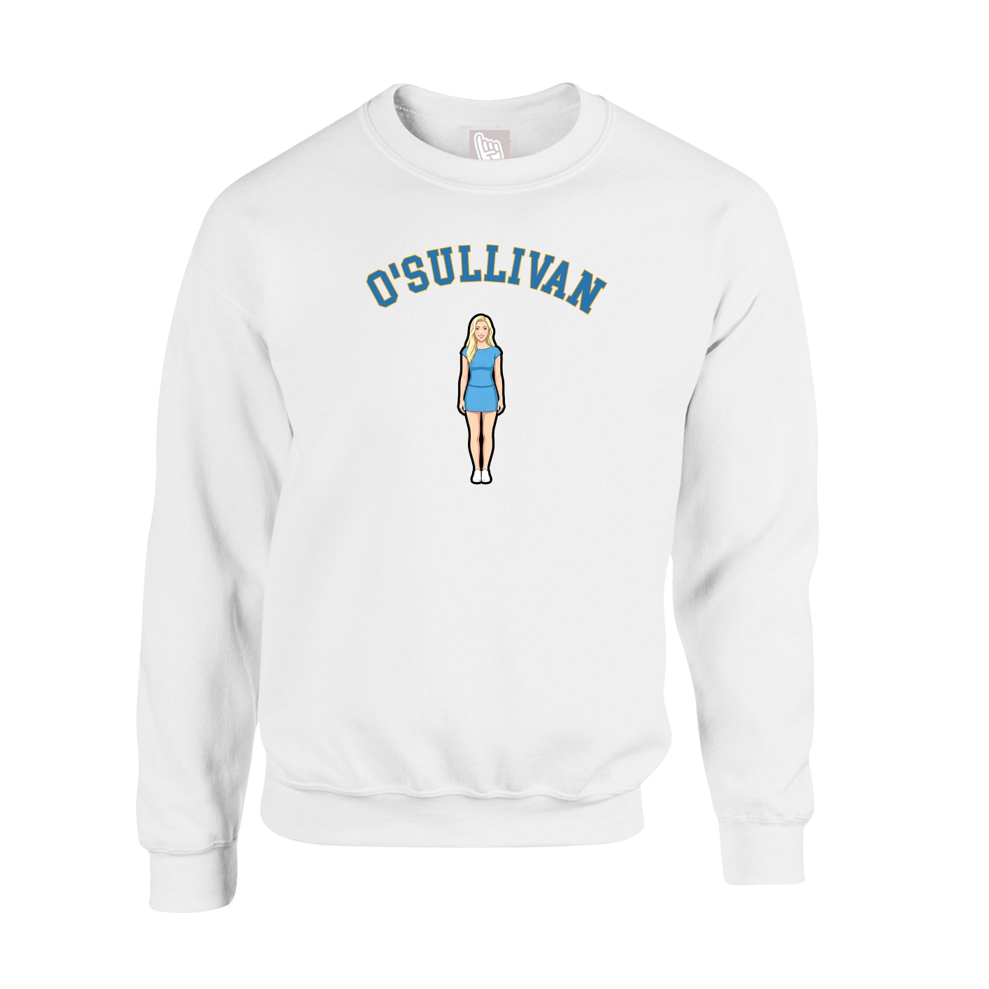 Fleece Crew — Shirsey Arch in White