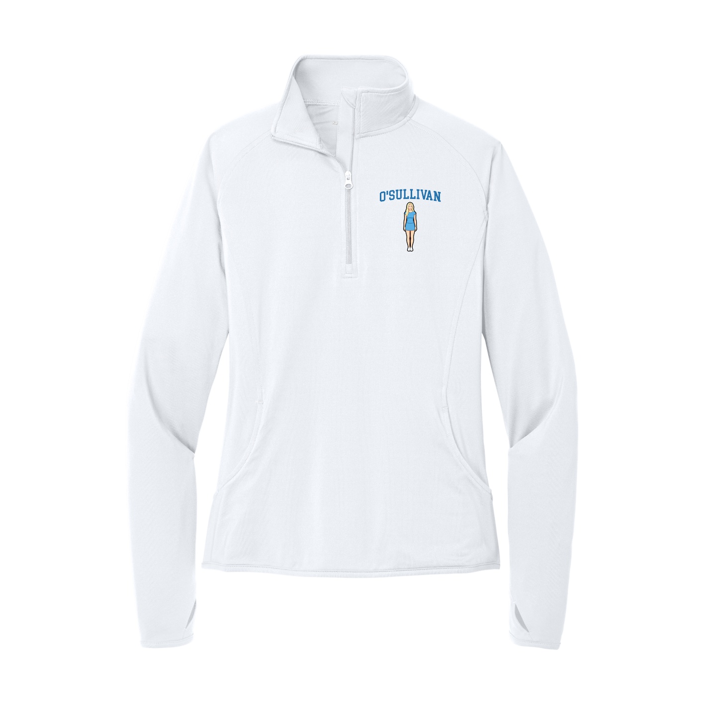 Women's Q-Zip Pullover — Shirsey in White