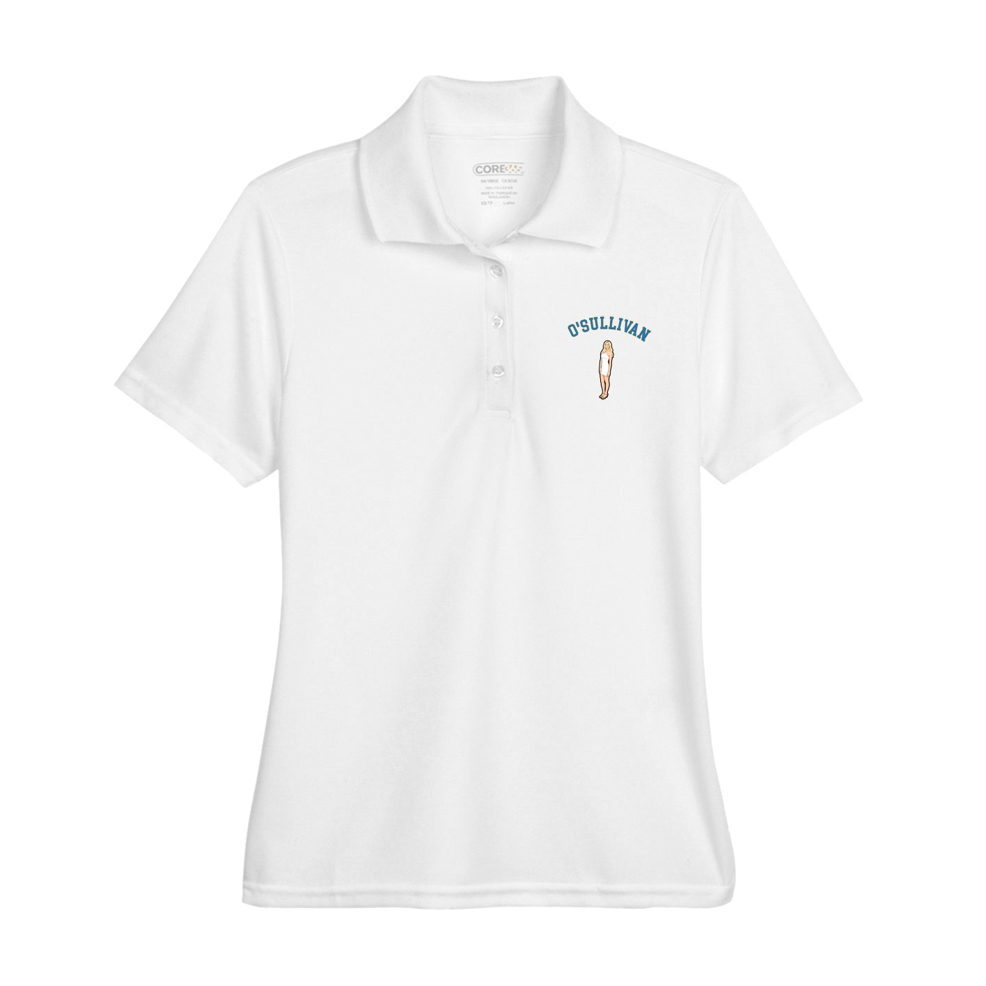 Womens Performance Polo — Shirsey Arch in White