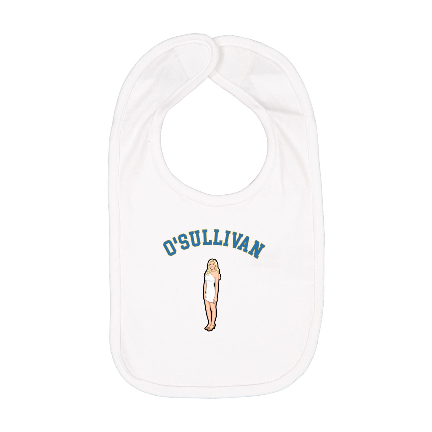 Infant Bib — Shirsey Arch in White
