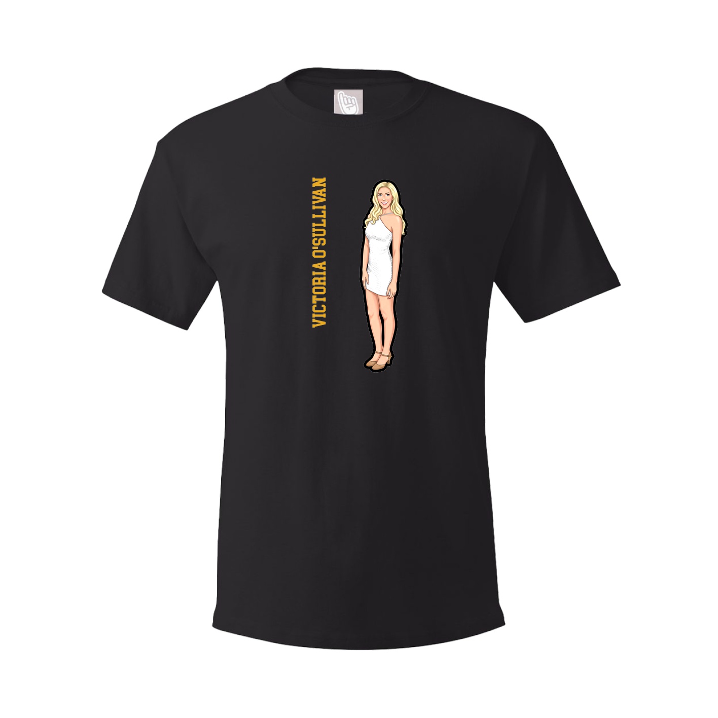Tee — Name Vertical in Black