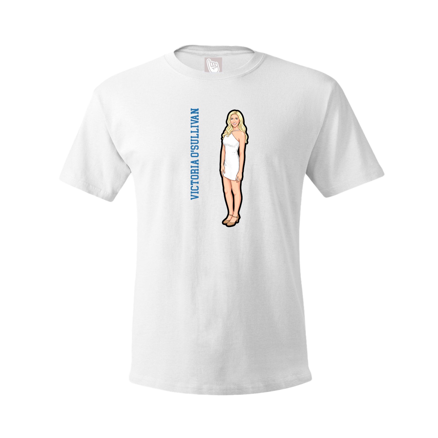 Tee — Name Vertical in White