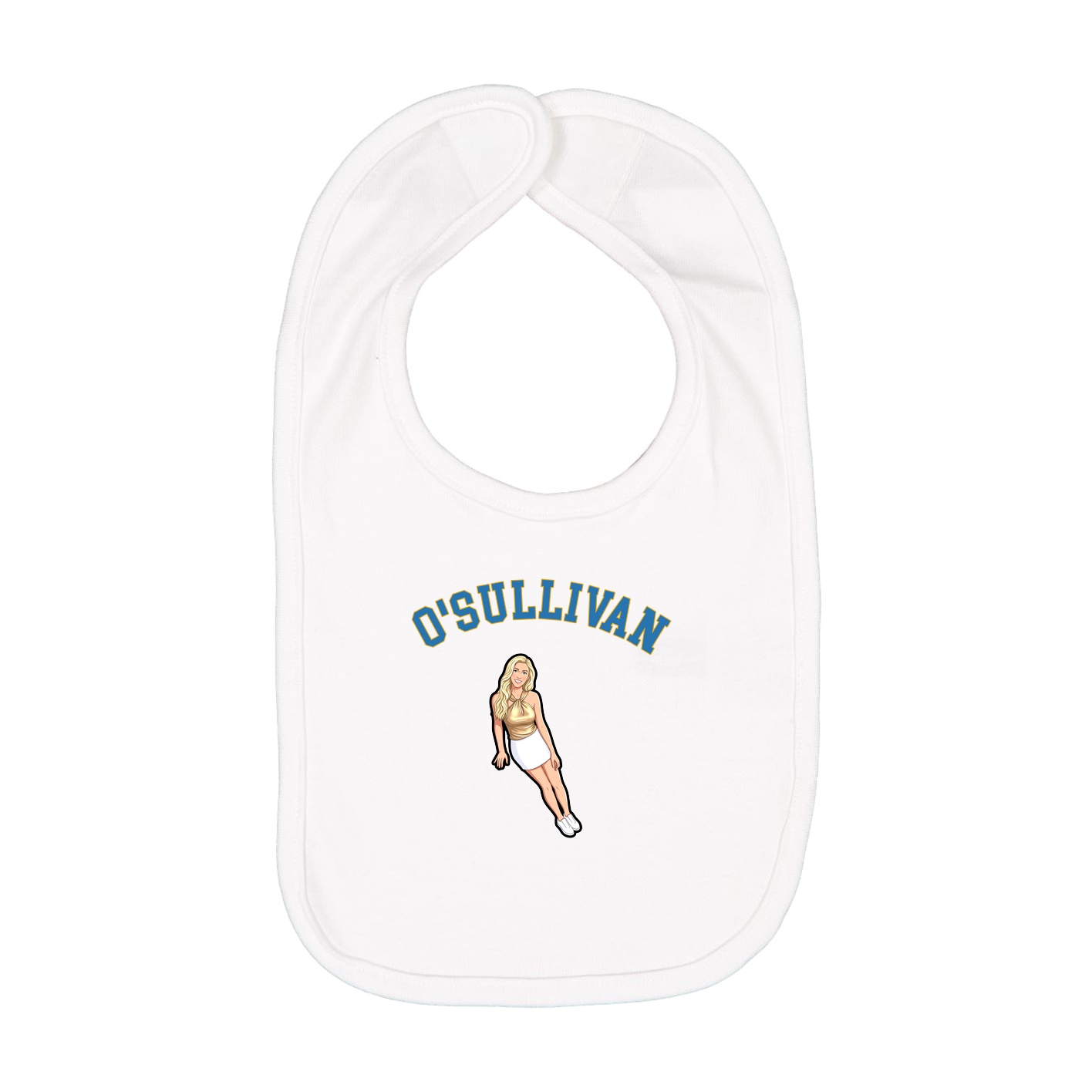 Infant Bib — Shirsey Arch in White