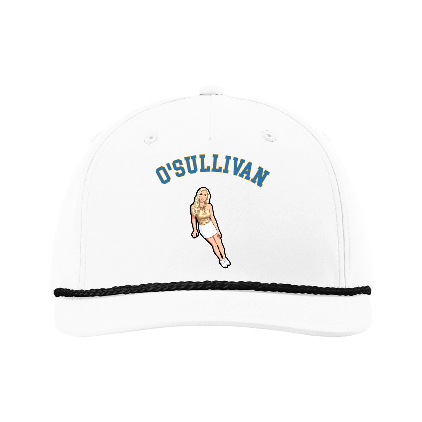 Five-Panel Classic Rope Cap — Shirsey Arch in White
