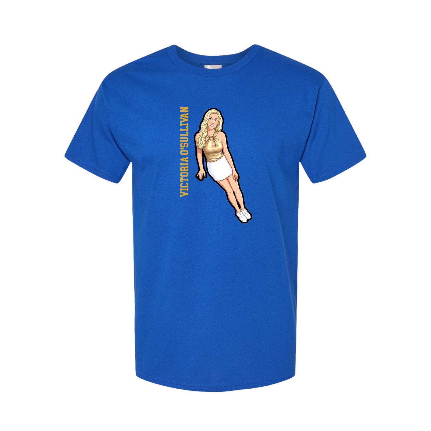 Youth Tee — Name Vertical in Royal