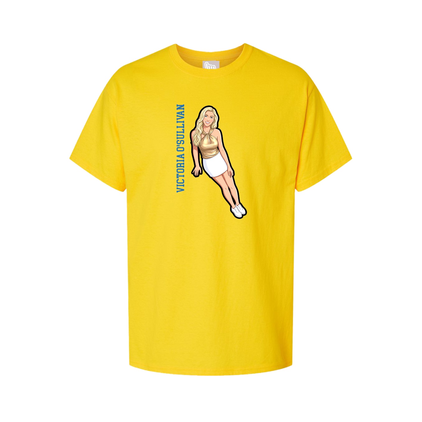 Youth Tee — Name Vertical in Gold