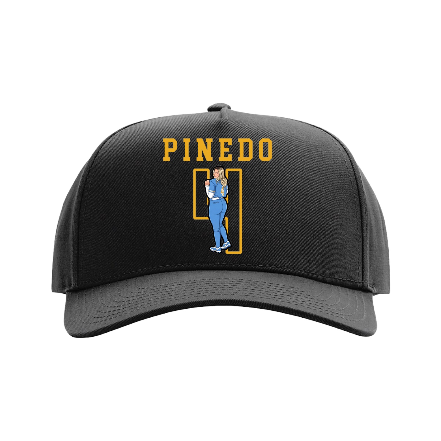 Full Fabric Five-Panel Champ Cap — Shirsey in Black