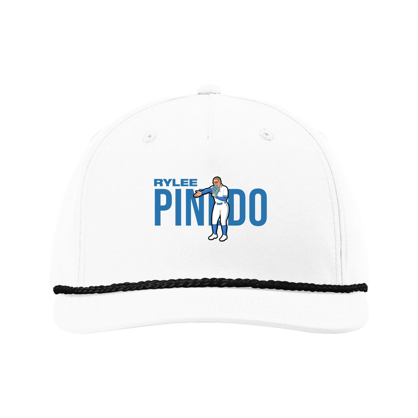 Five-Panel Classic Rope Cap — Player Name in White