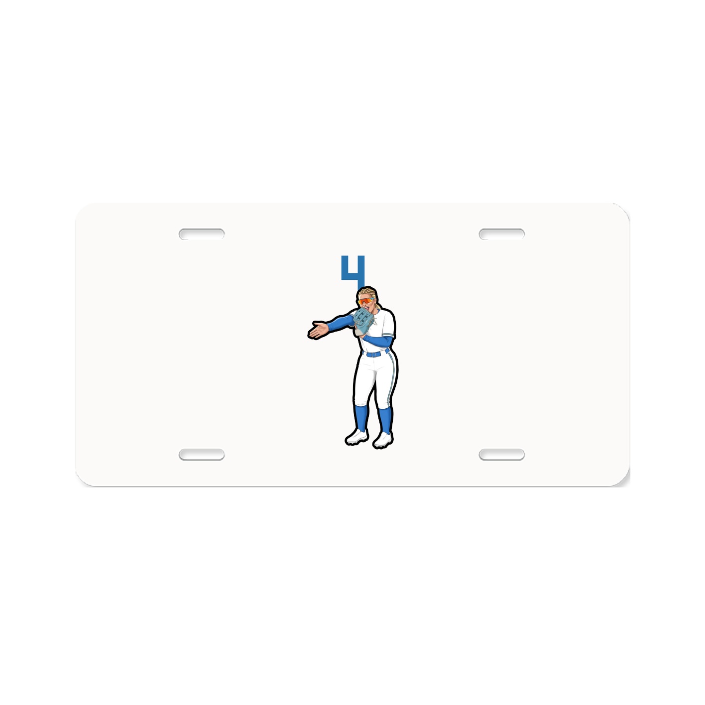 License Plate — Number Top in Classic
