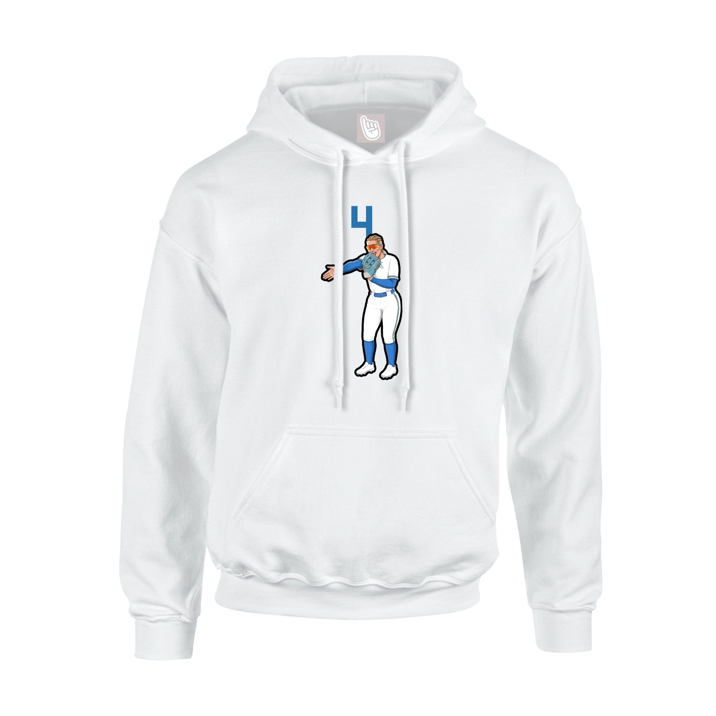 Hoodie — Number Top in White