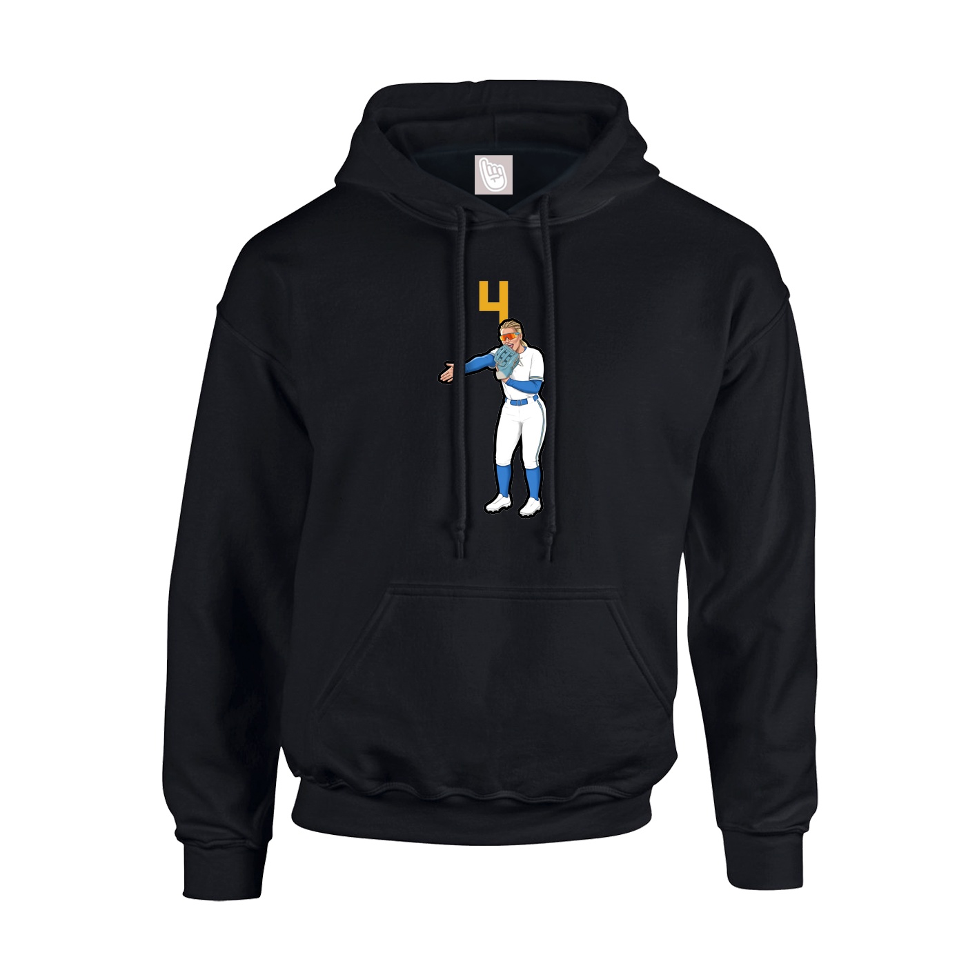 Youth Hoodie — Number Top in Black