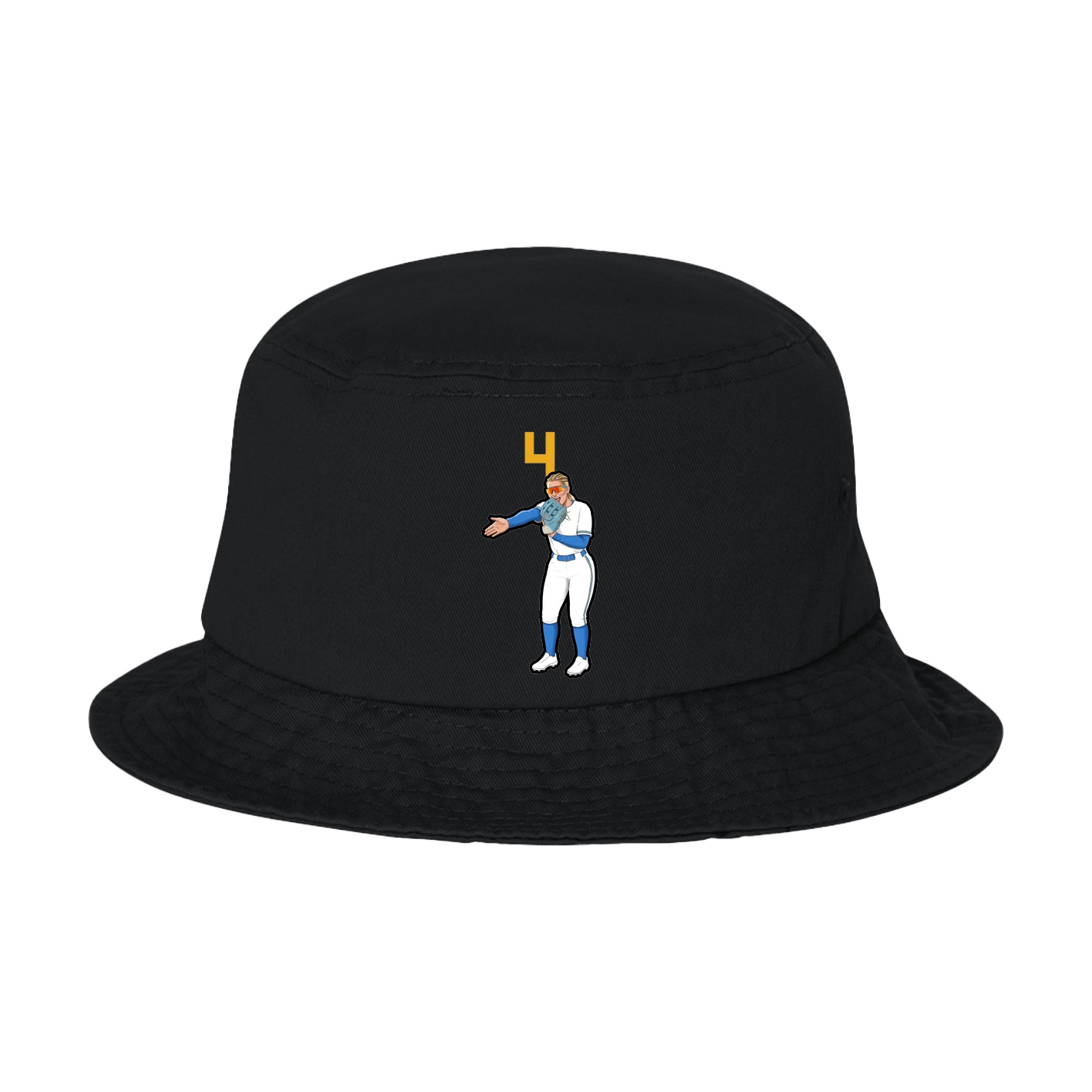 Bucket Cap — Number Top in Black