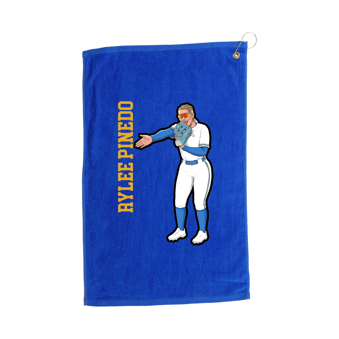 Golf Towel — Name Vertical in Royal