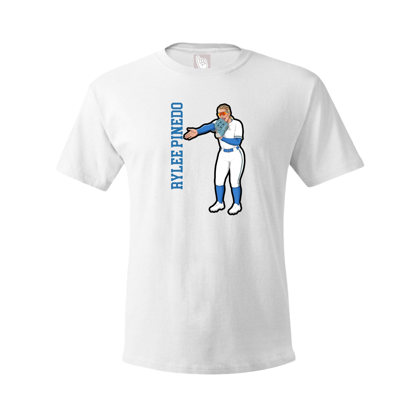 Youth Tee — Name Vertical in White