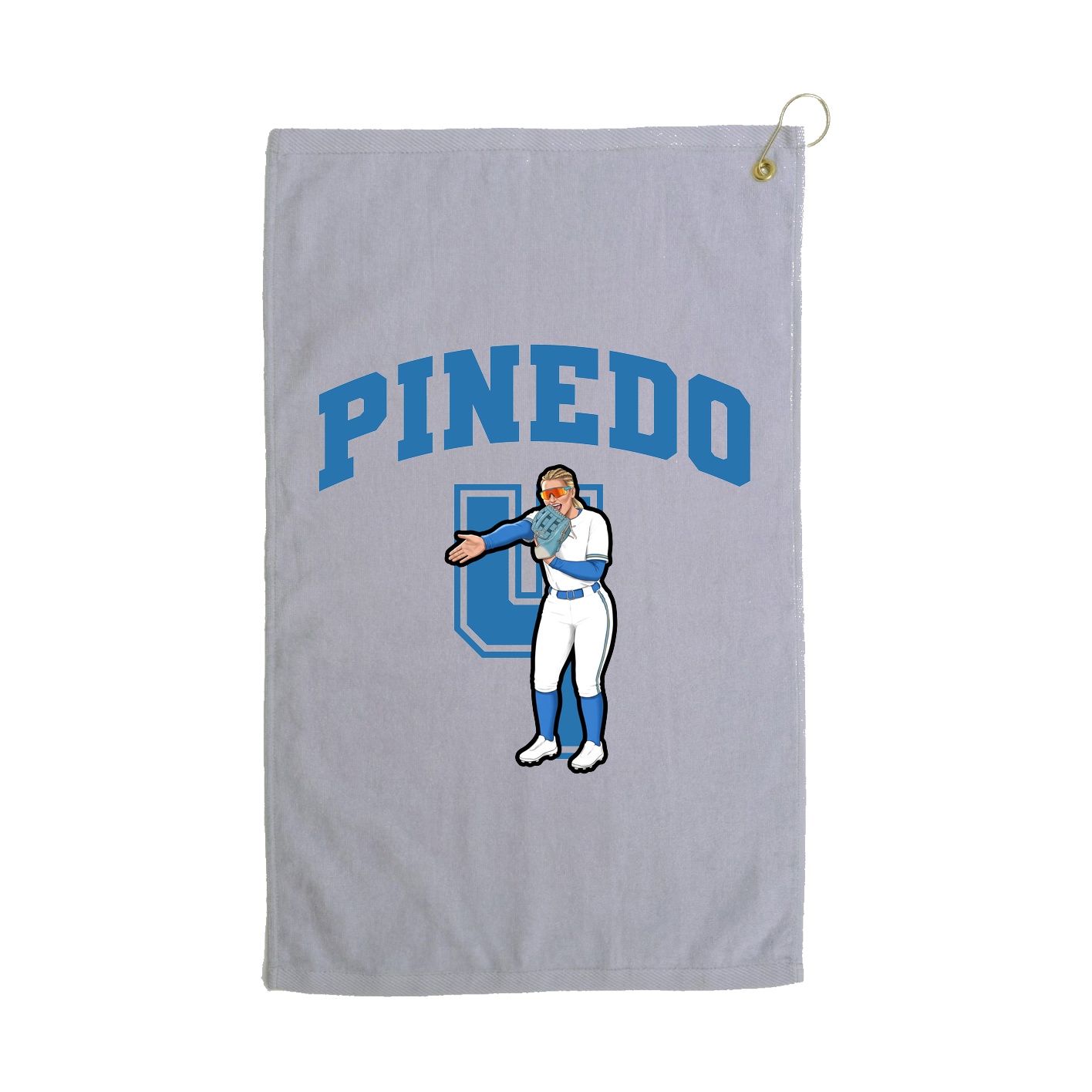 Golf Towel — Number in Grey