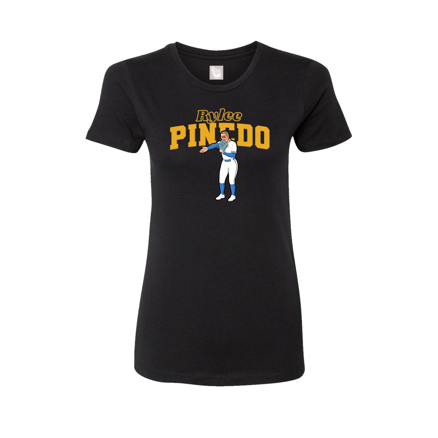 Fitted Women's Tee — Name Arch in Black