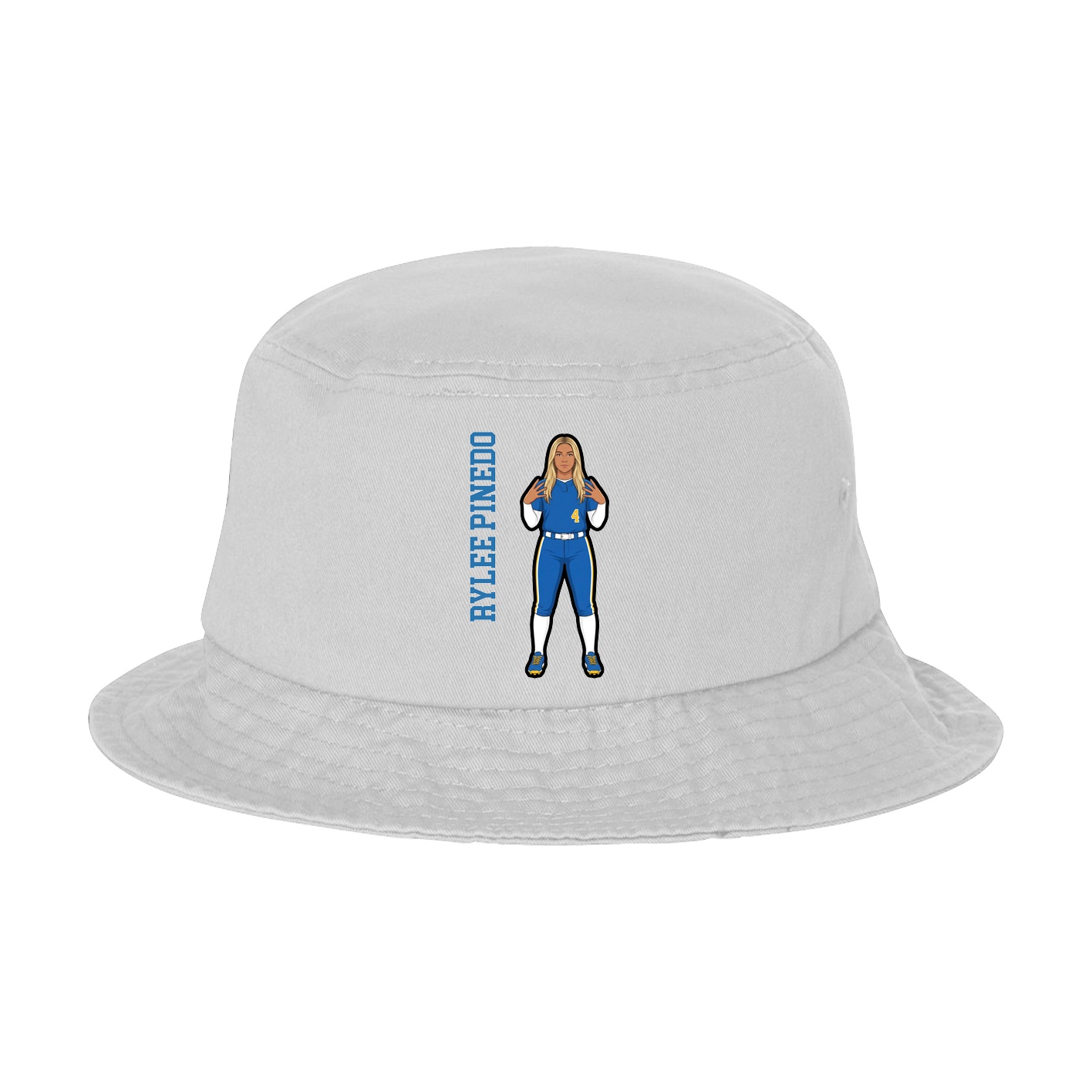 Bucket Cap — Name Vertical in White