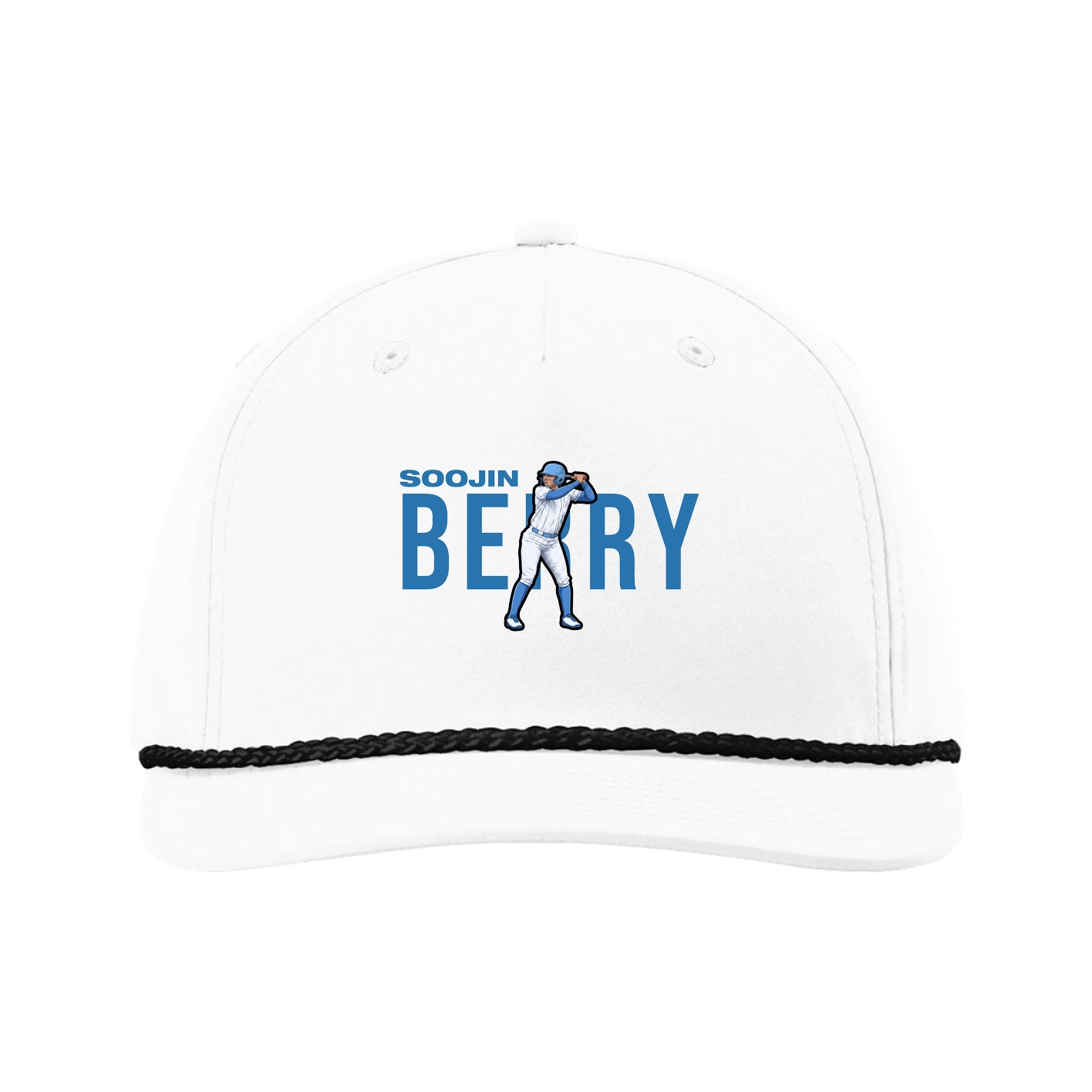 Five-Panel Classic Rope Cap — Player Name in White