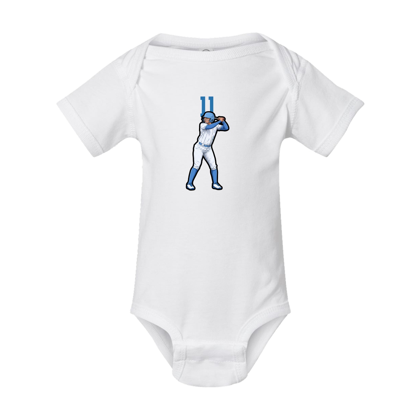 Baby Onesie — Number Top in White