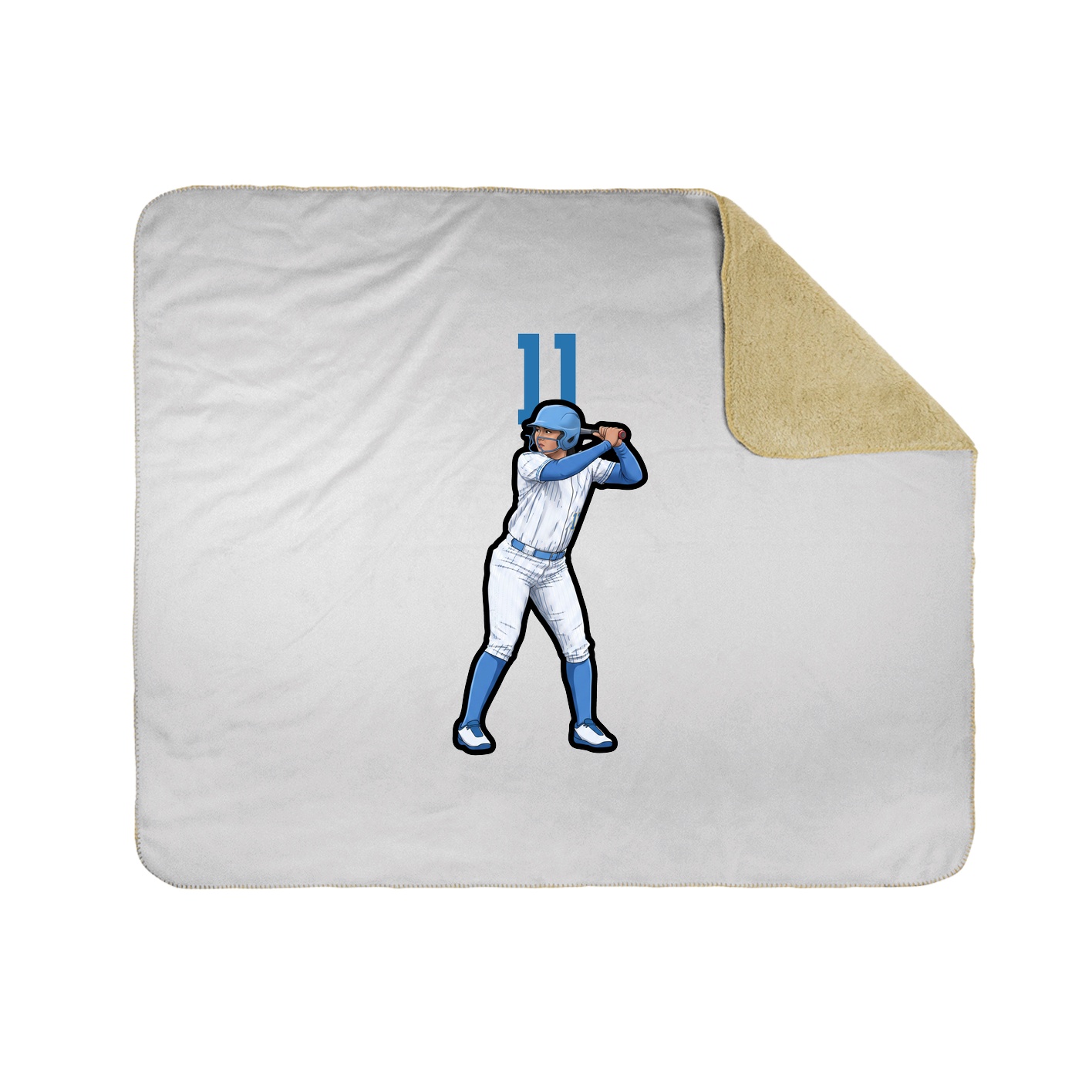 Throw Blanket — Number Top in White