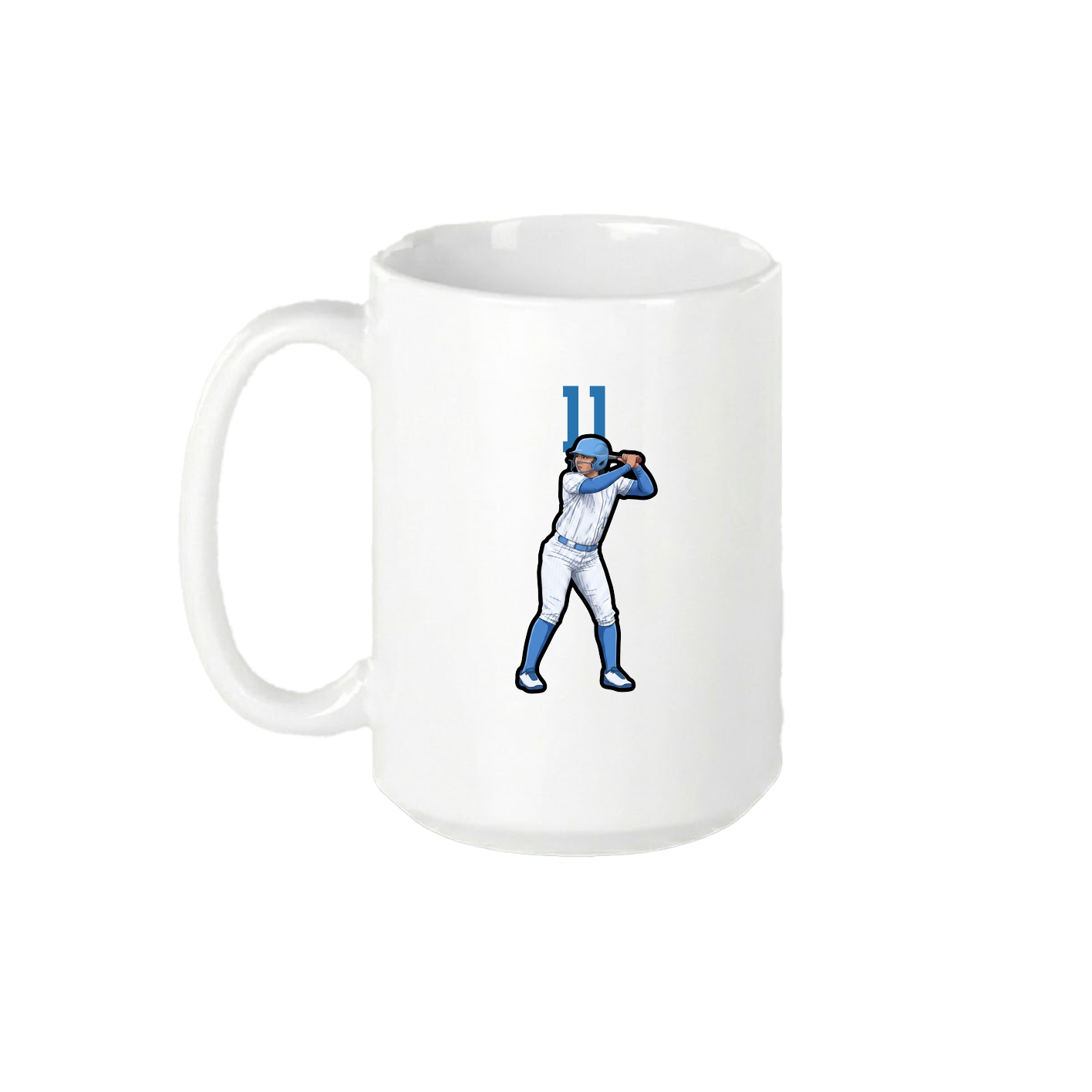 15oz Coffee Mug — Number Top in White