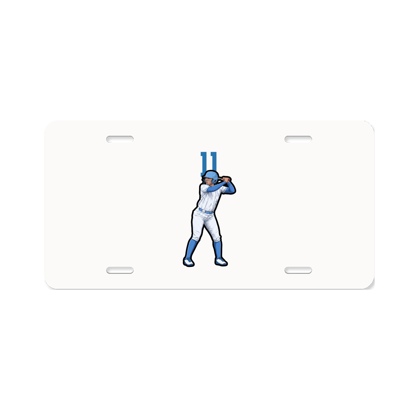 License Plate — Number Top in Classic