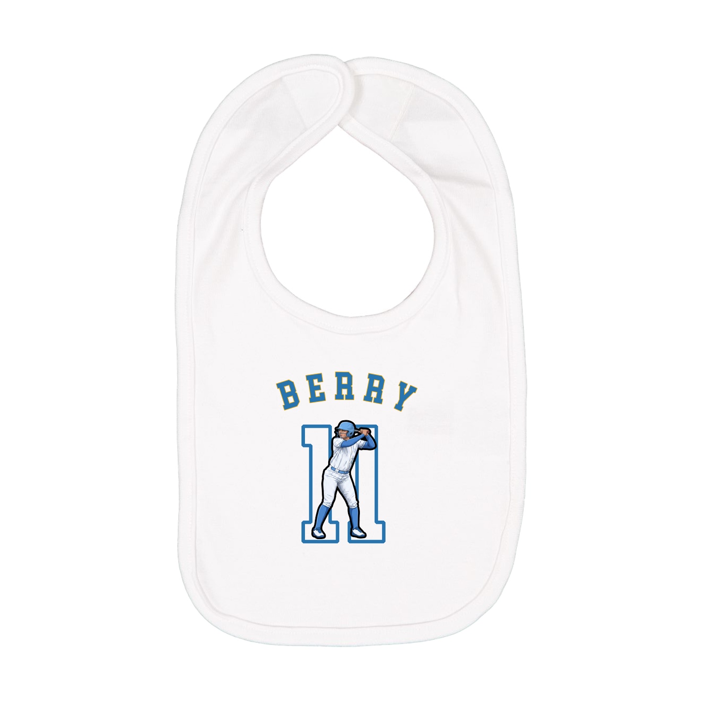 Infant Bib — Shirsey Arch in White