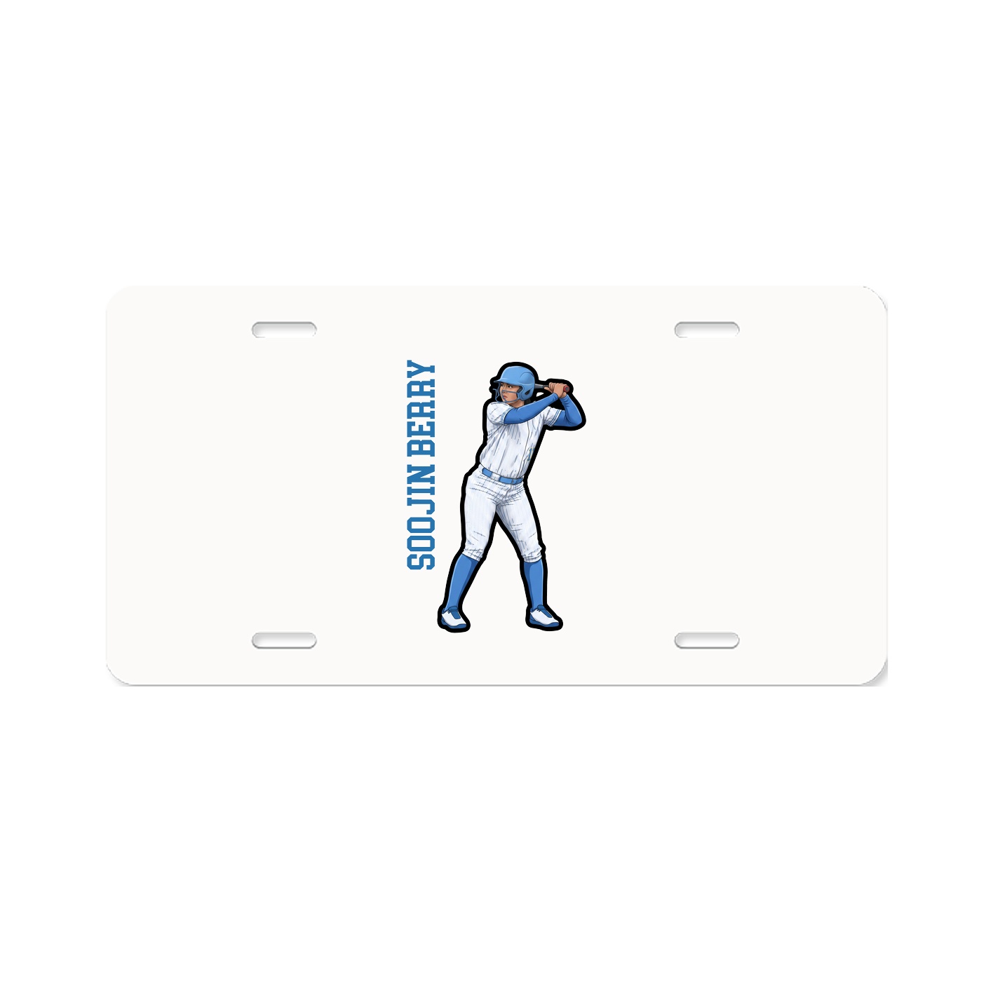 License Plate — Name Vertical in Classic