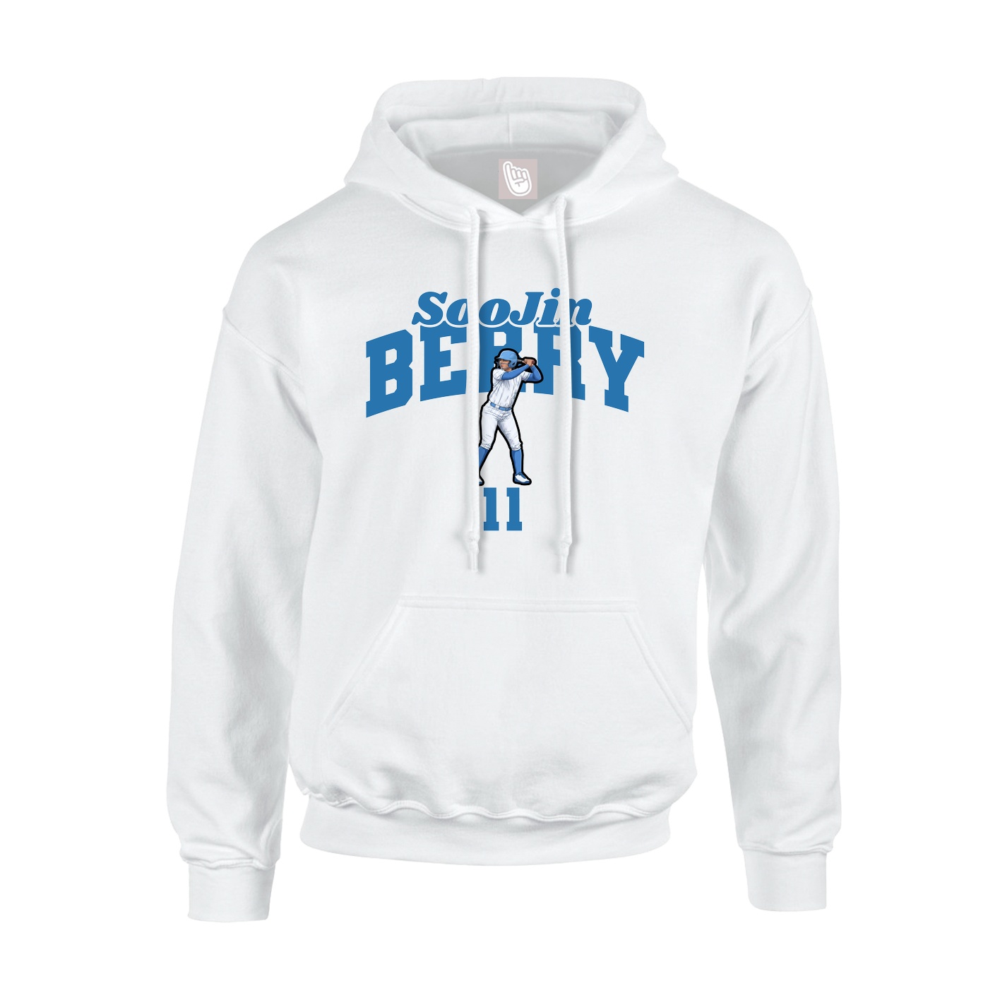 Youth Hoodie — Signature Arch in White